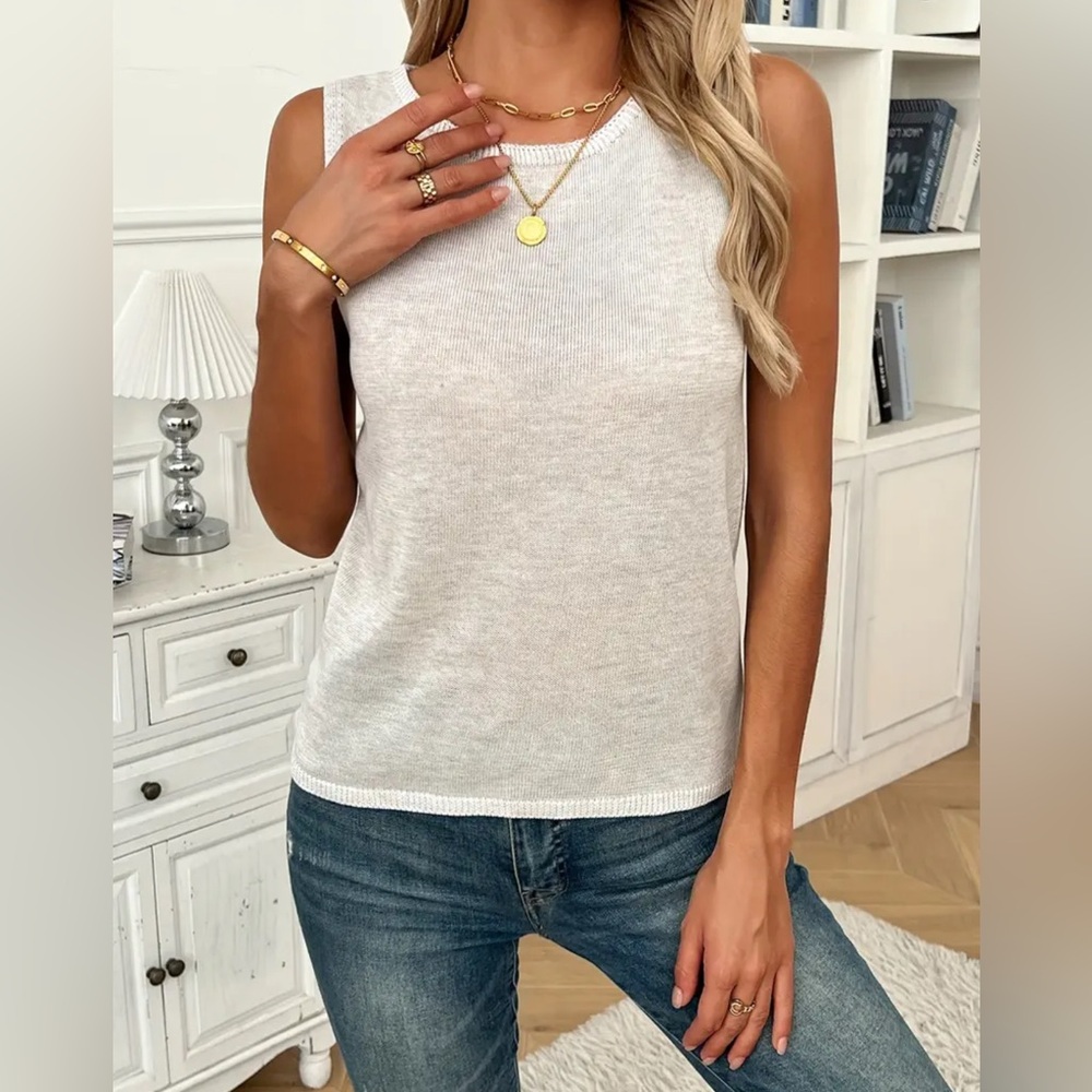 SLEEVELESS KNIT TOP - Picture 5 of 10